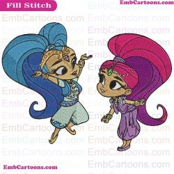 Shimmer And Shine Embroidery Design
