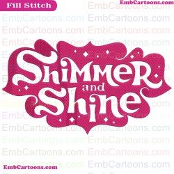 Shimmer And Shine Logo Embroidery Design