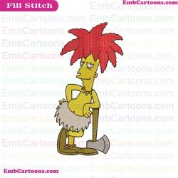Sideshow Bob The Simpsons Embroidery Design