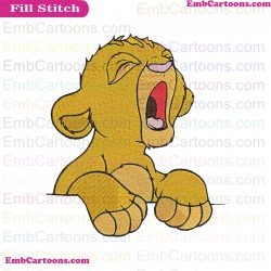 Simba Baby The Lion King Embroidery Design 2