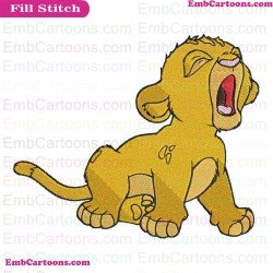 Simba Baby The Lion King Embroidery Design 3