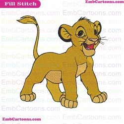 Simba The Lion King Embroidery Design 22