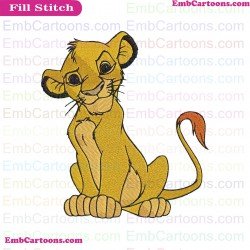Simba The Lion King Embroidery Design 2