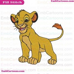 Simba The Lion King Embroidery Design 3