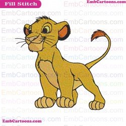 Simba The Lion King Embroidery Design 4