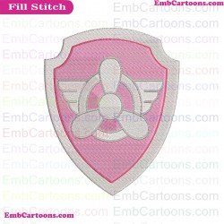 Skye Logo Paw Patrol Embroidery Design