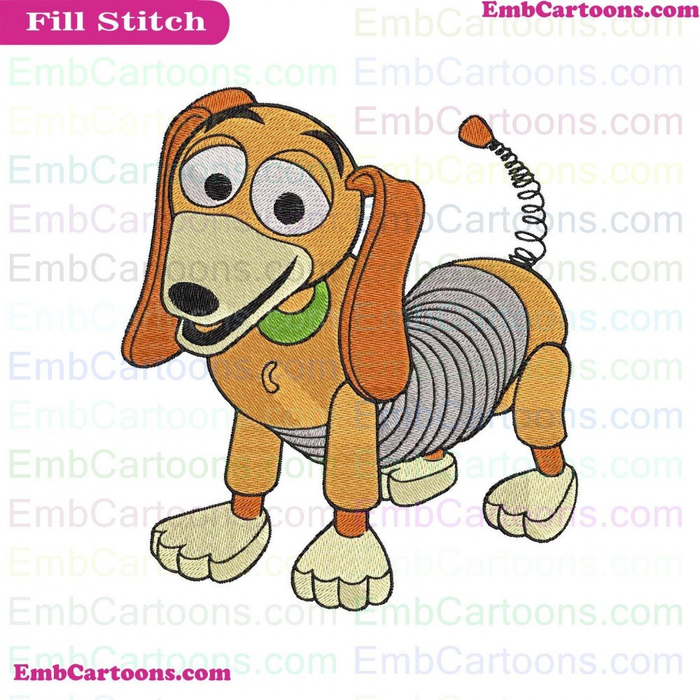 Slinky Dog Toy Story Embroidery Design Slinky Dog Applique Design, Slinky Dog Embroidery Design, Dog Toy Applique Design, Dog Toy Embroidery Design, Toy Story Applique Design, Toy Story Embroidery Design, Toy Story Halloween