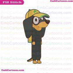 Snickers Bluey Friends Embroidery Design