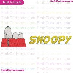 Snoopy Logo Embroidery Design