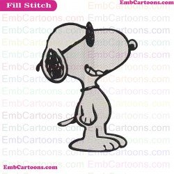 Snoopy Smiley Embroidery Design