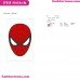 Spider Man Face Embroidery Design 2