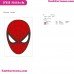 Spider Man Face Embroidery Design 2