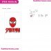 Spider Man Logo And Face Embroidery Design