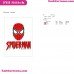 Spider Man Logo And Face Embroidery Design