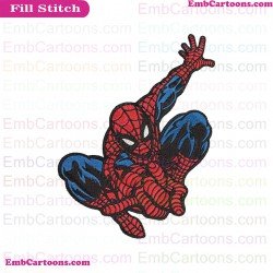 Spider Man Shooting Embroidery Design