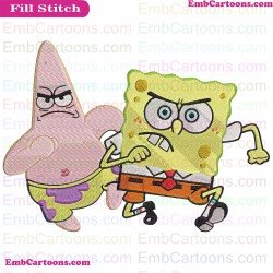 Spongebob Squarepants And Patrick Star Embroidery Design
