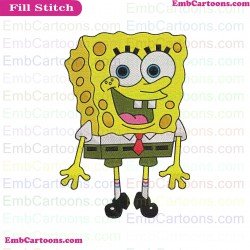 Spongebob Squarepants Very Happy Embroidery Design