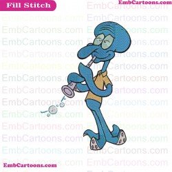 Squilliam Fancyson Spongebob Squarepants Embroidery Design