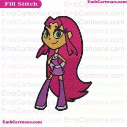 Starfire Teen Titans Go Embroidery Design