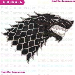 Stark Wolves Game Of Thrones Embroidery Design 2