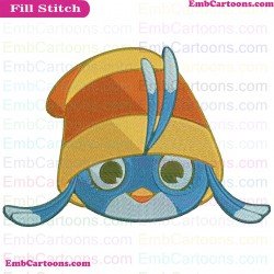 Stella Willow Face Angry Birds Embroidery Design