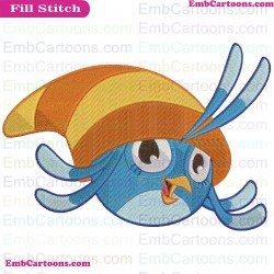 Stella Willow Face Very Happy Angry Birds Embroidery Design