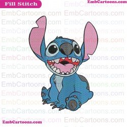 Stitch 2 Lilo And Stitch Embroidery Design