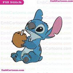 Stitch Coconut Lilo And Stitch Embroidery Design