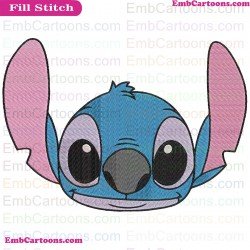 Stitch Face Lilo And Stitch Embroidery Design