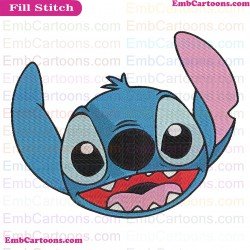 Stitch Face Smiling Lilo And Stitch Embroidery Design