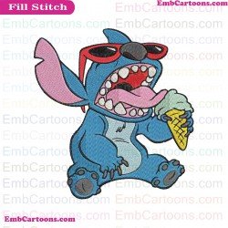 Stitch Ice Cream Lilo And Stitch Embroidery Design