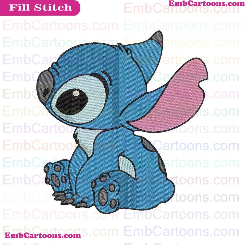 Stitch Looking Applique Design, Stitch Looking Embroidery Design, Looking For Applique Design, Looking For Embroidery Design, For One Applique Design, For One Embroidery Design, One Side Applique Design, One Side Embroidery Design, Side Lilo Applique Desi