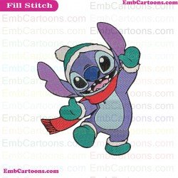 Stitch Winter Lilo And Stitch Embroidery Design
