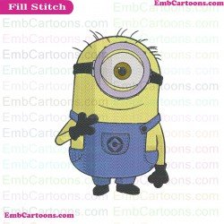 Stuart The Minion Despicable Me Embroidery Design