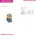Stuart The Minion Despicable Me Embroidery Design