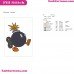 Super Mario Bomb Walking Embroidery Design