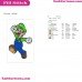 Super Mario Bros Luigi Winner Embroidery Design