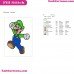 Super Mario Bros Luigi Winner Embroidery Design