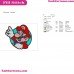 Super Mario Bros Waving His Hand Through A Circle Embroidery Design