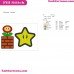 Super Mario Flower Power And Star Embroidery Design