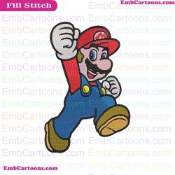 Super Mario Jumping Embroidery Design