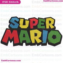 Super Mario Logo Embroidery Design