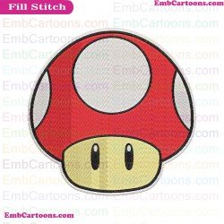 Super Mario Mushroom Embroidery Design