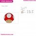 Super Mario Mushroom Embroidery Design