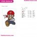Super Mario Running Embroidery Design