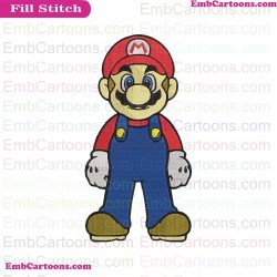 Super Mario Smiley Embroidery Design