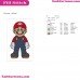 Super Mario Smiley Embroidery Design