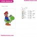 Super Mario With Yoshi Embroidery Design
