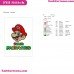 Super Mario World Face Embroidery Design