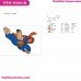 Superman Flaying Embroidery Design